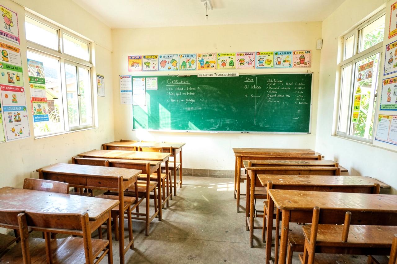 Pupils' classroom at Al-Ameen Islamic School